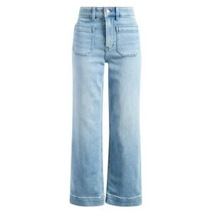 Faherty Light Blue Wide-Leg Jeans